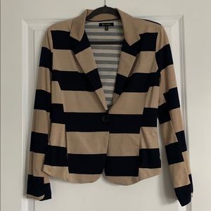 Max & Riley Tan And Navy Striped Blazer